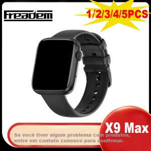 Relojes 45 mm Women Men Smart Watches Wireless Charge BT Call Mensaje Recordatorio Sports DIY Watch Faces X9 Max Big 2.0 pulgadas Smart Watch 2023