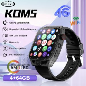Reloj 4G+64G Smartwatch for Men Women Google Play Store GPS Bluetooth Wifi Android con SIM Card Slot App Kom5 Luxurious Watch Sports