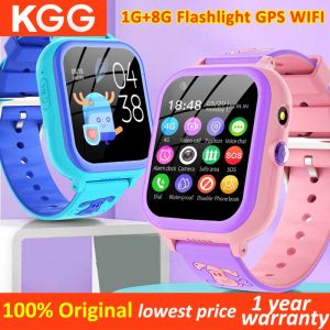 Montres 4G Kids Phone Smartwatch GPS WiFi LBS Location 1G + 8G Remote Monitor App Download SOS Tracker Imperproof Children Smart Clock