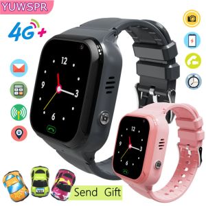 Montres 4G Kids Smart Watches Tracker Téléphone étanche à l'emplacement en temps réel APPLICATION VIDÉO SOS LBS WIFI SIM CARD Network Gift LT36
