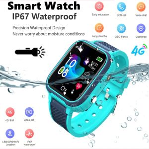 Relojes 4G Smart Watch Kids LT21 GPS Wifi Video llamadas SOS Imploude Water Water Wristwatch Camera Monitor Rastreador Ubicación Teléfono Mira