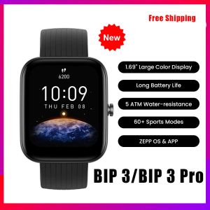 Montres Amazfit Bip 3 Bip 3 Pro Smartwatch Bloodoxygen Saturation Mesure étanche 60 Mode sportif Smart Watch Refurbish Machine