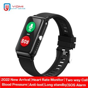 Regardez Android GSM Smart Watch pour les Elder GPS WiFi Tracker Care Rate Hordy Pressure Monitor SOS Call Long Smart Phone Watch