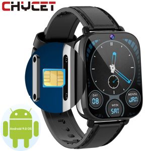 Montres Chycet Android System Smart Watch Men 1,75 pouce avec appareil photo Smartwatch Femmes 4G + 128g Mémoire GPS GPS Fitness Tracker Clock for Sports