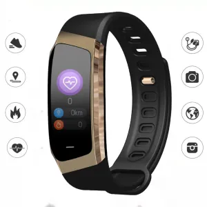 Montres E18 Sport Smart Watch pour iPhone Heart Rate Monitor Bluetooth Smartwatch Single Touch Fitness Band pour femmes hommes