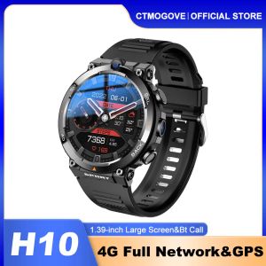 Montres H10 4G Network Smart Watch 16grom Dual Camera SIM Card WiFi Wireless Fast Internet Access NFC Android Smart Watch