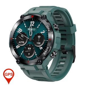 Montres K37 Men GPS Smart Watch Outdoor Sport Fitness Tracker 480mAh Big Battery Trate Monitor IP68 Smartwatch robuste imperméable