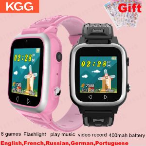 Regarde les enfants kgg smart watch mp3 jeu jeu jouer au podomètre smartwatch double caméra enfants smart watch baby watch cadeau pour garçons filles