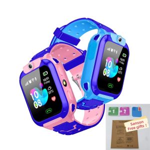 Regarde les enfants Smart Watch 2G SIM CARD SOS Téléphone LBS Positionnement Life étanche Best et les moins chers Boys and Girls Cadeaux