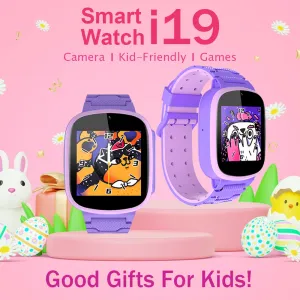 Montre Kids Smart Watch tactile Screen Girls Boys 4 Color Stophatch Alarm Camera Puzzle jeu pour 415 ans Gift d'anniversaire de Noël