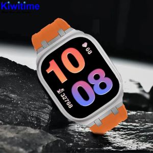 Montres KiWiTime Smart Watch H12 Ultra Hello Watch 3 Plus Series AMOLED ÉCRANSE 49 mm Compasse 4 Go ROM Moniteur de fréquence cardiaque 2023 hommes SmartWat