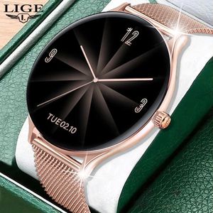 Relojes LIGE fino nuevo reloj inteligente para mujer 2022 completamente táctil ritmo cardíaco moda hombres reloj inteligente señoras pulsera deportiva impermeable para Xiaomi