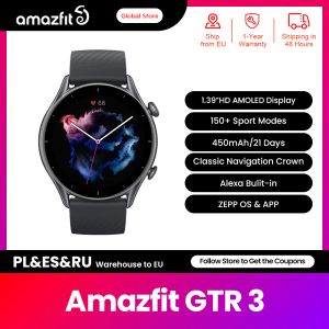 Regardez les nouveaux Amazfit GTR 3 GTR3 GTR3 Smartwatch Alexa Breetin Health Monitoring 1,39 