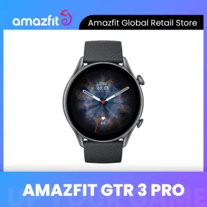 Montres New Amazfit GTR 3 Pro GTR3 Pro GTR3 Pro Smartwatch Alexa HD AMOLED Affichage 12day Battery Life Smart Watch pour iOS pour Andriod