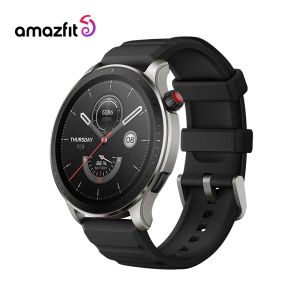 Regarde les nouveaux Amazfit GTR 4 Smartwatch Dualband Positionnement Bluetooth Appels téléphoniques Smart Watch Storage Music pour Android iOS