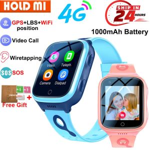 Regarde les nouveaux enfants Smart Watch 4G GPS WiFi Phone Watch 1000mah Video Call Tracker Emplacement SOS Rappel Monitor Gifts Childre