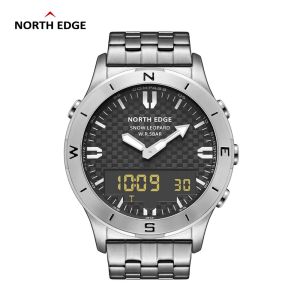 Montres North Edge Snow Leopard Mentes sportives pour hommes Montres numériques de luxe pour hommes pour hommes étanche 50m Altimètre Back Light