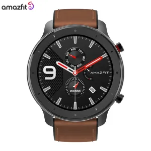 Montres Machine remise à neuf Amazfit GTR 47mm montre intelligente 5ATM étanche Smartwatch contrôle de la musique 24 jours batterie bracelet en cuir et silicone