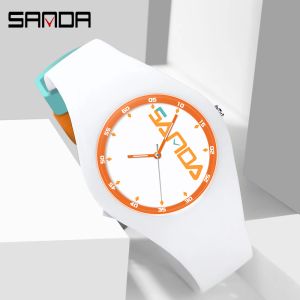 Regardez Sanda New Fashion Men's Quartz Watchs Simple Casual Style Man Waterproofr Wrist Watch For Men Women Boy Clock Relogio masculino