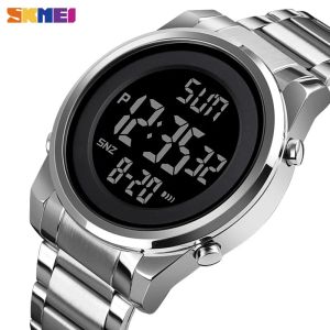 Regarde Skmei Digital 2 Time Mens Watches Fashion LED Men Digital Wristwatch Chrono Count Down Alarm Hour pour hommes Reloj Hombre 1611