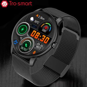 Montres Trosmart Z2 Smart Watch Men Women Femmes Bluetooth Appelez l'écran tactile complet Sport Fitness Watch imperméable pour Android iOS Smartwatch Men