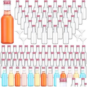 Bouteilles d'eau 100pcs mini liqueur en plastique vide vide bouteille spirituelle 1,7 oz alcool étanche à air sage pour livraison de gouttes de fête de mariage maison GA Dhjtf