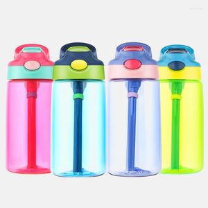 Botellas de agua 500ml BPA Free Outdoor Kids Sport Bottle con paja Senderismo Escalada para mis hijos Jugo Vida saludable