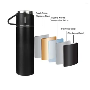 Bouteilles d'eau Design rose Camping tasses à café en gros tasse de voyage sous vide vide en acier inoxydable gobelet coffret cadeau