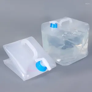 Bouteilles d'eau vide pliable sac pliable portable en plastique souple réactif liquide emballage liquide alimentaire contenant 10L 20L