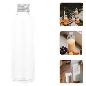 Bouteilles d'eau jus de ménage multi-fonction en plastique pratique vide bouchon en aluminium bouteille de boisson