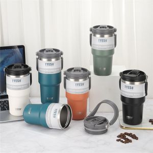 Bouteilles d'eau Personnalisé 600 ml 900 ml Tyeso Tumbler Tasse à café en acier inoxydable Tasse isolée thermique sous vide Glace de stockage au froid Grande capacité 230308