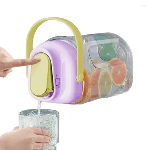 Bouteilles d'eau Pichet de réfrigérateur Airt-Juice Dispensateur Réfrigateur Picheurs Appuyez sur les récipients avec une poignée de filtre pour le thé glacé au lait