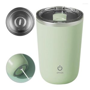 Bouteilles d'eau Tasse à café en acier inoxydable 350ml Tasse à agitation automatique rechargeable Auto magnétique avec barre d'agitation électrique