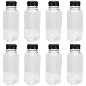 Botellas de agua almacenamiento botella de bebida vacía 8 piezas jugo frío fresco leche clara bebida de café