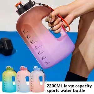 Bouteille de tracker de bouteilles d'eau 2.2l encourageant les sports de motivation d'hydratation de l'admission quotidienne pour les voyages