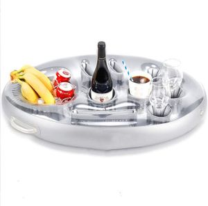 Flotadores flotantes de agua Bandeja para beber Soporte para cerveza Juego de fiesta Copa de champán Refrigeradores para beber Herramienta Bandejas para barra de hielo Accesorios Soporte para vino Cubo