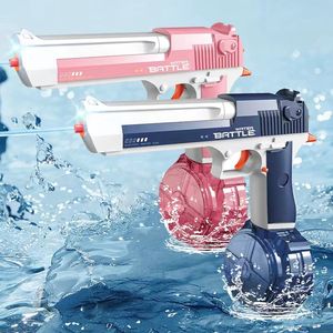 Gun à eau - électrique avec 32 pieds de longue portée à haute pression gicler les pistolets Blaster et pistolets pour adultes enfants 240422