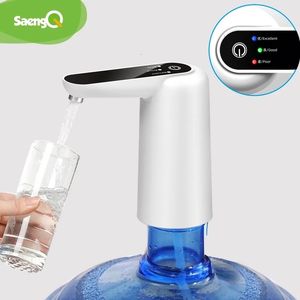 Water Pumps saengQ Dispenser automatic Mini Barreled Electric Pump USB Charge Portable Drink 230410
