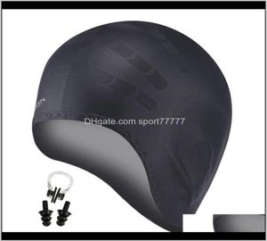 Sports nautiques en plein air Drop Livraison 2021 Cheveux longs Bonnets de natation Hommes Femmes Bouchon d'oreille Pince-nez Arge Big Sile Filles imperméables Swi5368246