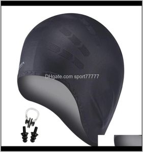 Sports nautiques en plein air Drop Livraison 2021 Cheveux longs Bonnets de natation Hommes Femmes Bouchon d'oreille Pince-nez Arge Big Sile Filles imperméables Swi5653857