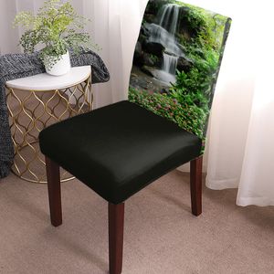 Waterfall Garden Green Jungle Couvrette Spandex Elastic Elastic Dining Dining Chair Kitchen Soutr Base Stretch