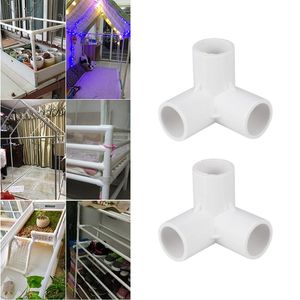 Équipements d'arrosage 10PCS 3-way Joint PVC Links Fitting Water Pipe Connector (Blanc)