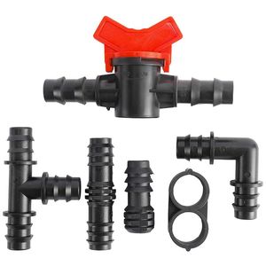 Equipos de riego 42 piezas de accesorios de riego por goteo Kit Conectores de púas para tubos Conector de la manguera de agua 1/2 pulgada