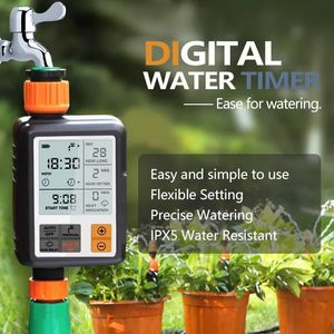 Watering Equipments Automatic Digital Electronic Water Timer System Garden Irrigation Controller EU Plug US 231019