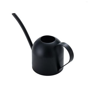 Équipements d'arrosage Mini acier inoxydable noir peut rétro métal Pot abreuvoir avec Long bec 500 ml outils de jardinage