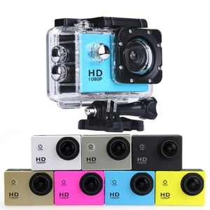 Cámara de acción impermeable Full HD 1080p Go pro 12MP Cámara deportiva bajo el agua 30M, videocámara mini DV gran angular de 170 grados con múltiples accesorios