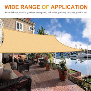 Waterproof Awning Sunshade Sun Shade Sail For Outdoor Garden Pool Beach Camping Patio Pool Sun Terrace Canopy Tent Sun Shelter 220606