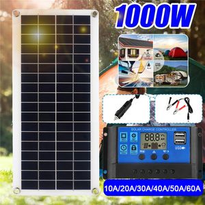 Kit de panel solar para coche a prueba de agua 30W 100W 300W 12V Placa solar de carga USB con controlador para barco marino RV