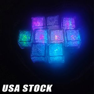 Cube de glace LED étanche, multicolore, clignotant, brille dans la nuit, allume glaçon pour Bar, Club, fête, vin, décoration de mariage, 960 pièces/lot Crestech168