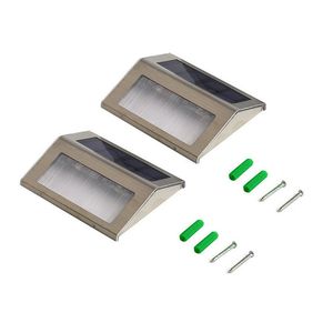 Lámparas de luz solar LED a prueba de agua Luces de inundación LED solares 2 luces de jardín LED Lámpara de césped de paisaje al aire libre Lámparas de pared solares